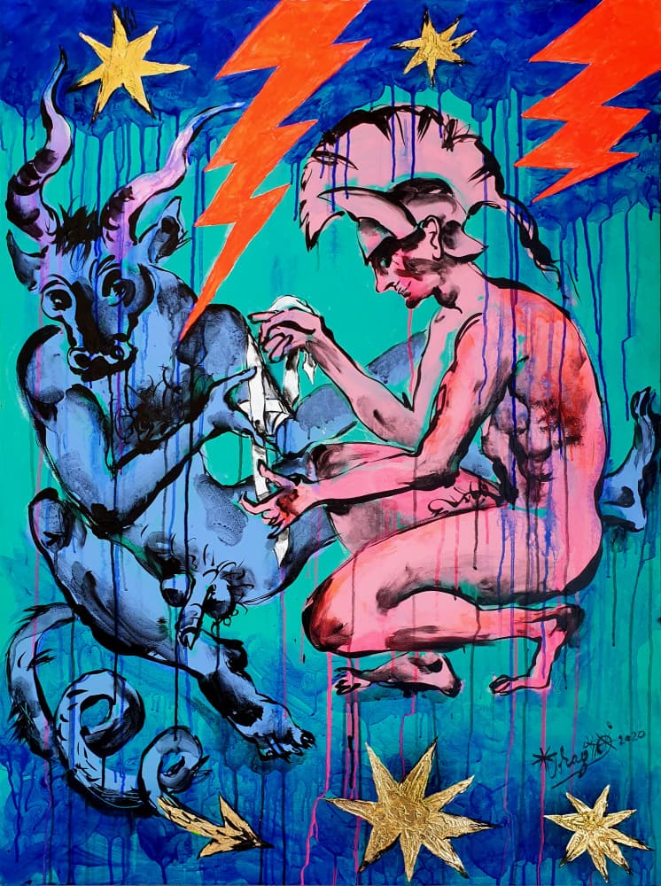 Mythical Encounter by Kanat Ibragimov — canvas wall art
