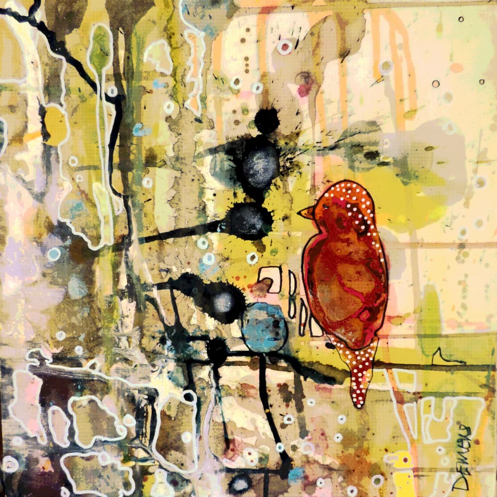 Colorful Abstract Bird by Sylvie Demers — canvas wall art