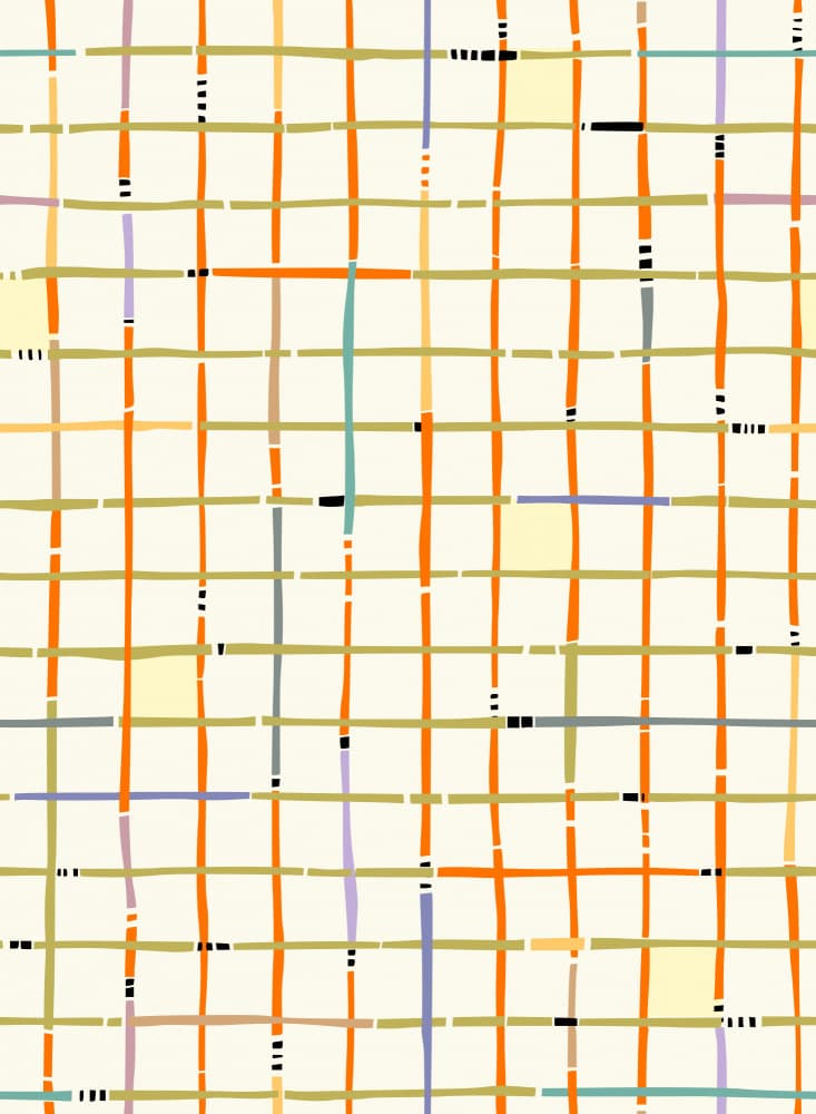 Playful Pastel Grid by Annick — canvas wall art