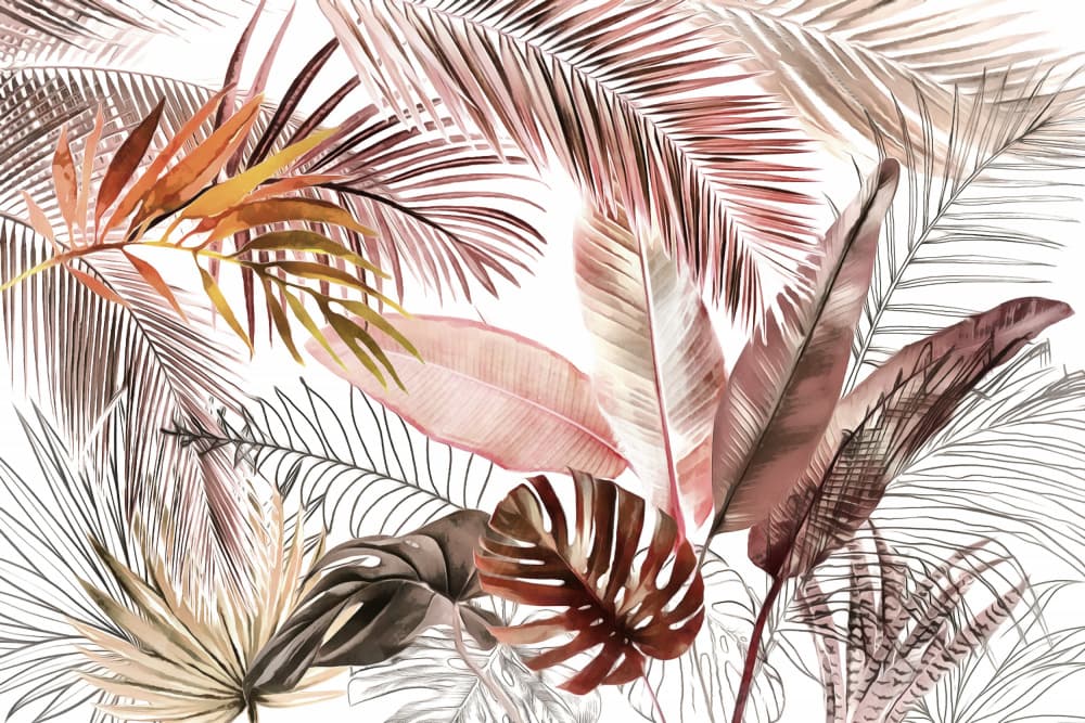 Elegant Tropical Foliage by amini54 — canvas wall art