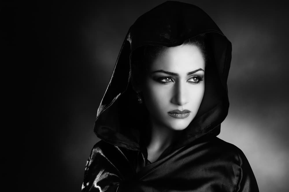 Mysterious Hooded Woman by Peppe Tambè — canvas wall art