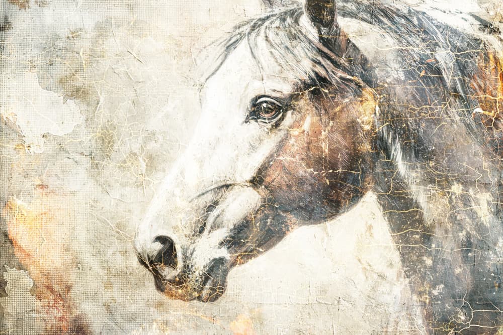 Rustic Horse Profile by Rafal Kulik — canvas wall art
