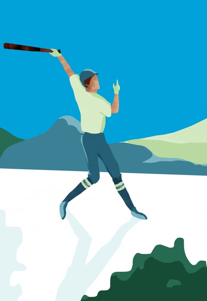 Baseball Batter In Action by Annelien Smet — canvas wall art