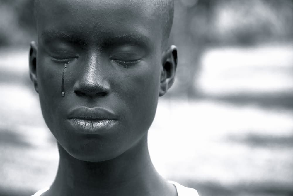 Crying Boy Portrait by Alejandro Marcos — canvas wall art