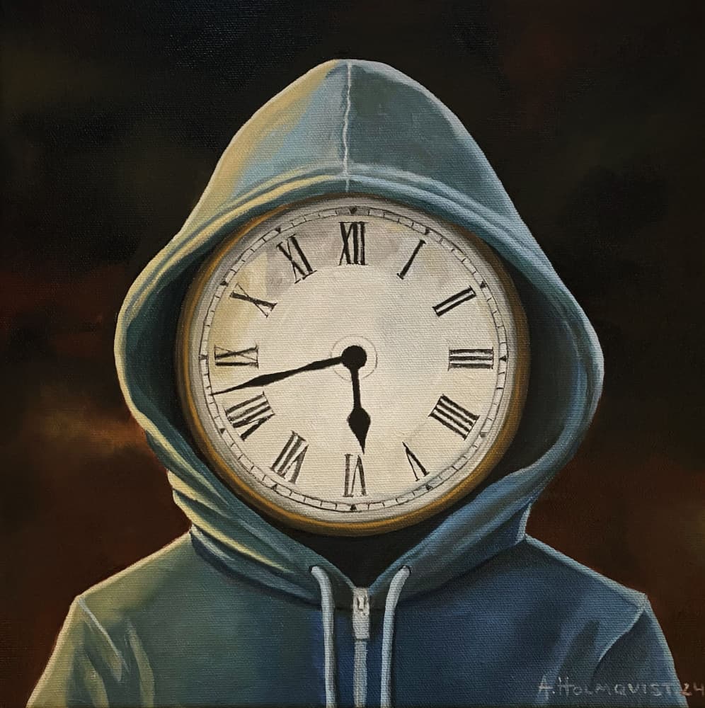 Hooded Time Keeper by Borgenhag Holmqvist — canvas wall art