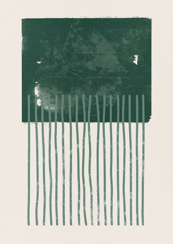 Textured Green Abstraction by Ema Paraschiv — canvas wall art