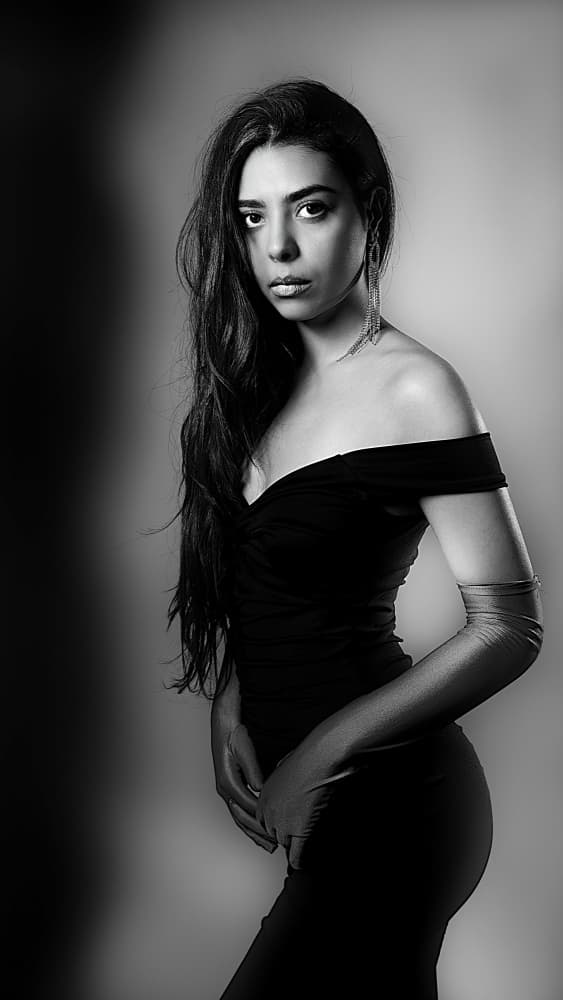 Glamorous Woman Portrait by Rosario Leonardi — canvas wall art