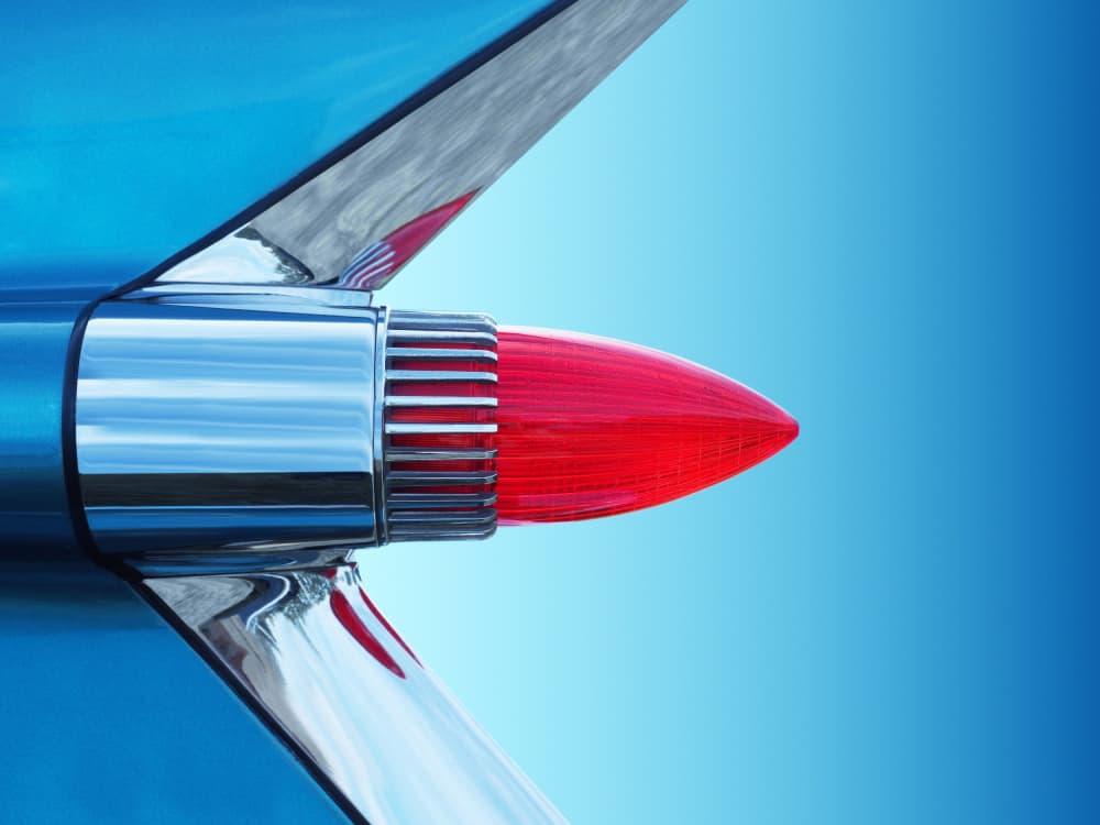 Retro Blue Tailfin by Beate Gube — canvas wall art
