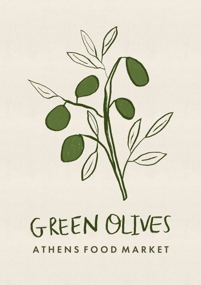 Mediterranean Green Olives by Dirkie Nell — canvas wall art
