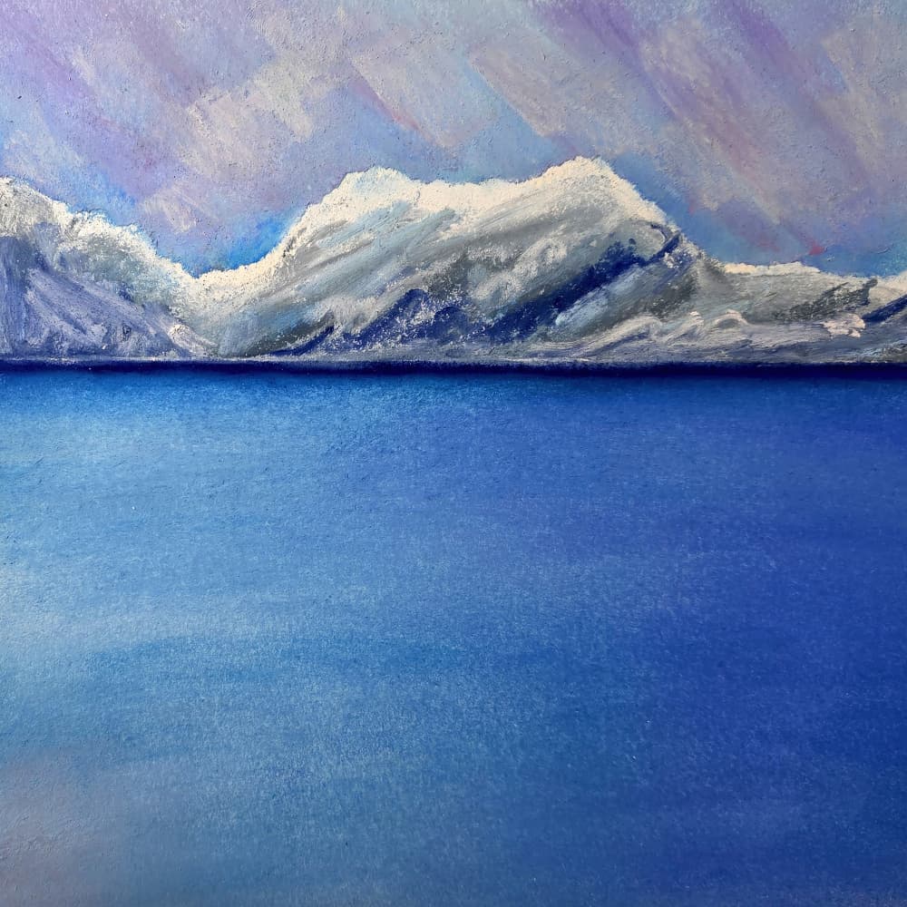 Serene Mountain Lake by Justyna Jaszke — canvas wall art