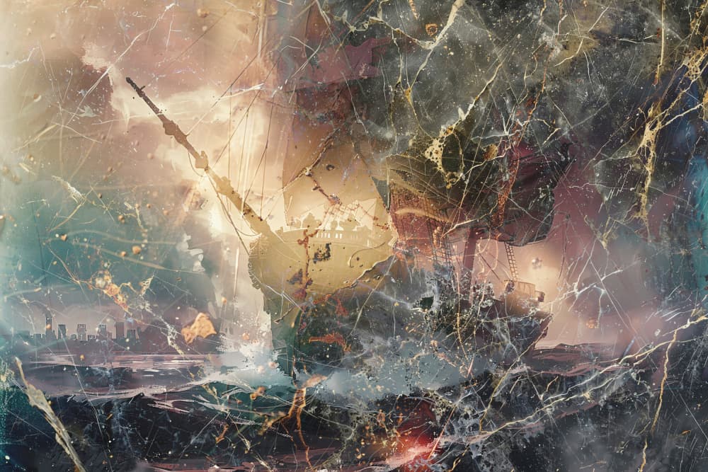 Shattered Sailing Ship by Rafal Kulik — canvas wall art