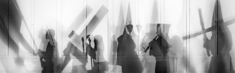 Solemn Procession Silhouettes by Juan Luis Duran — canvas wall art