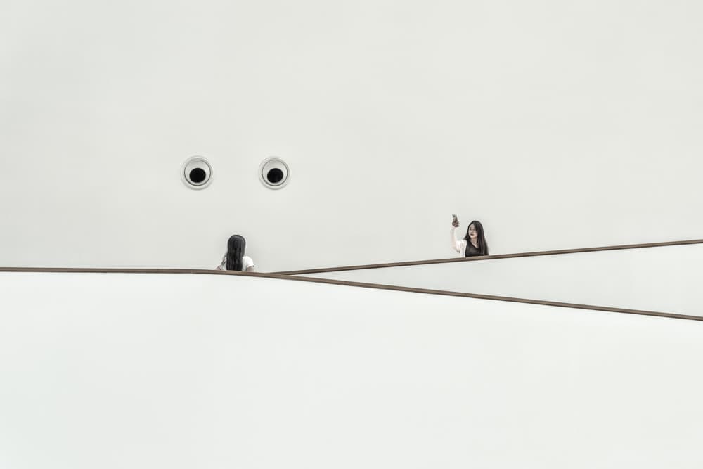 Abstract Architectural Selfie by Mei Xu — canvas wall art