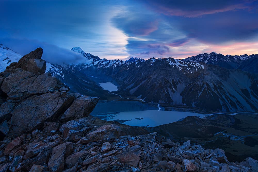 Alpine Twilight Peaks by Yan Zhang — canvas wall art