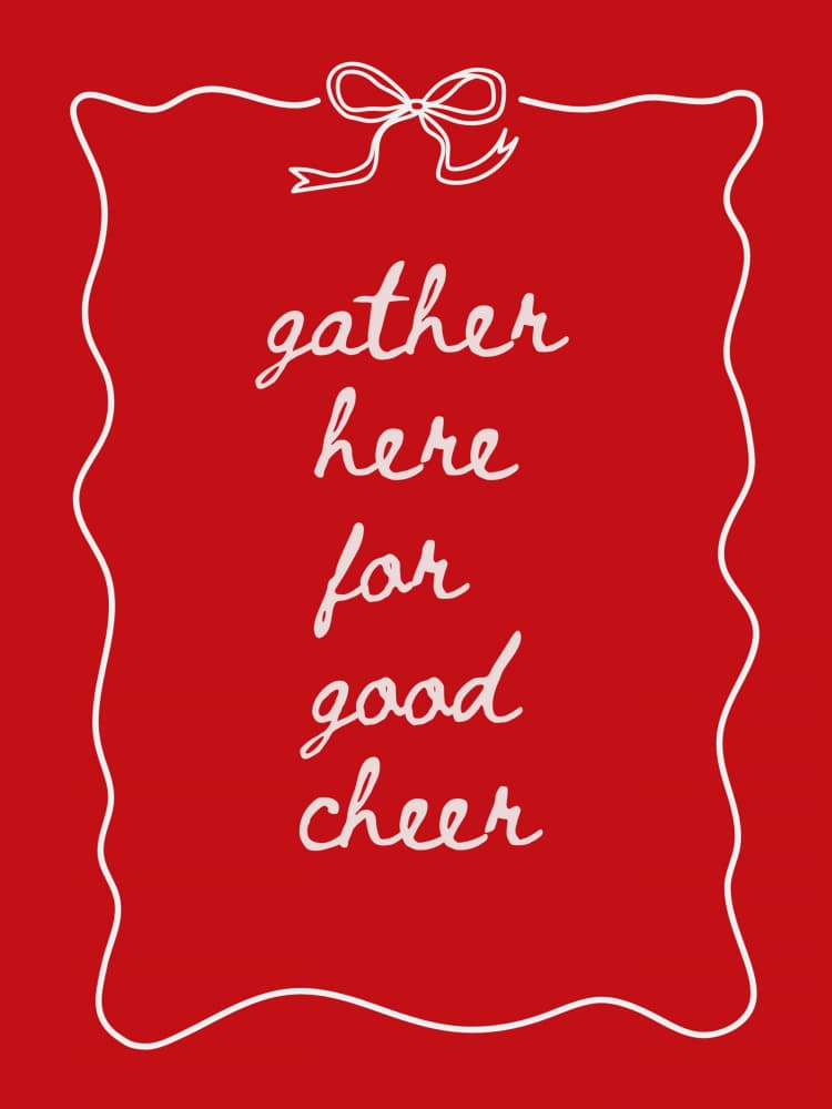 Gather Here Good Cheer by Jolly and Dash — canvas wall art