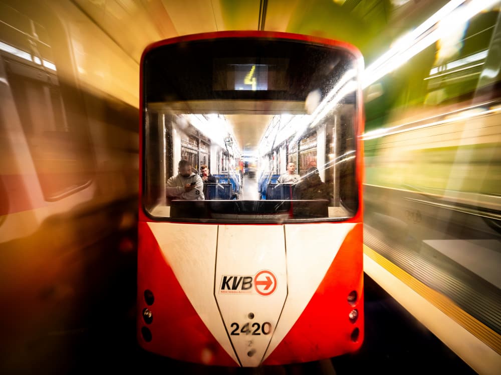 Speeding Subway Tunnel by Adam Dauria ☂ — canvas wall art