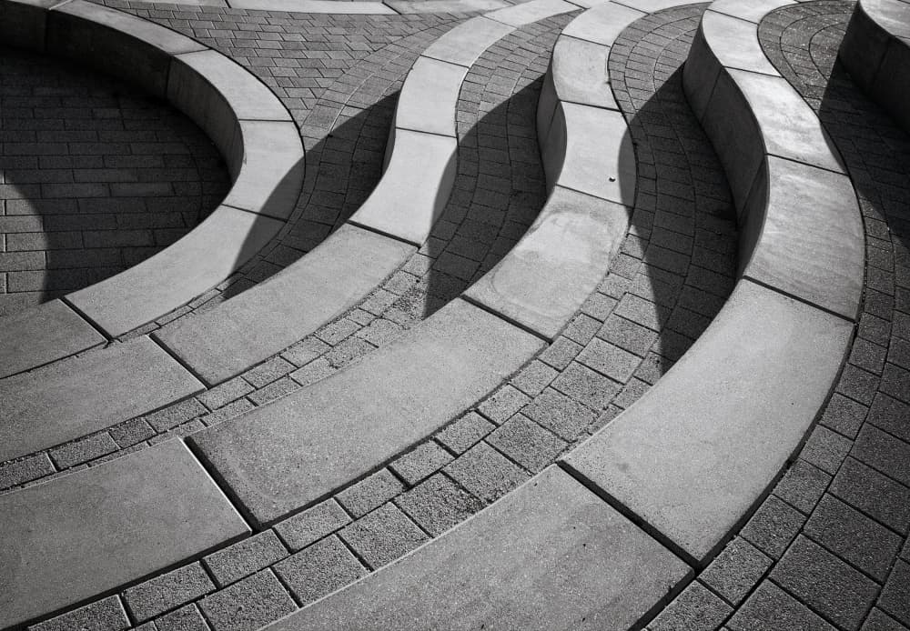 Curved Concrete Shadows by Henk van Maastricht — canvas wall art