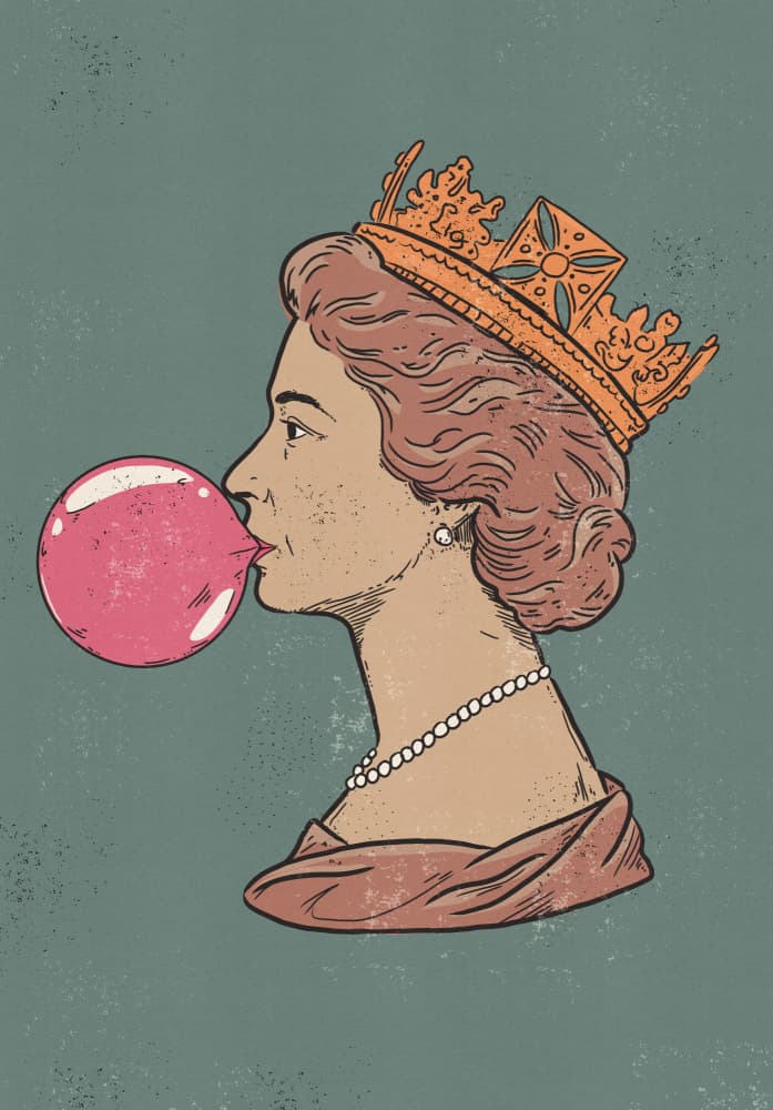 Regal Bubblegum Queen by Nicholas — canvas wall art