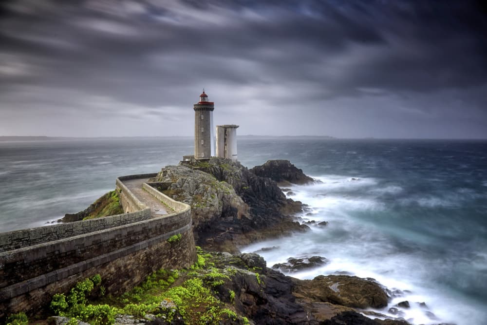 Dramatic Coastal Lighthouse by Judith Kuhn — canvas wall art
