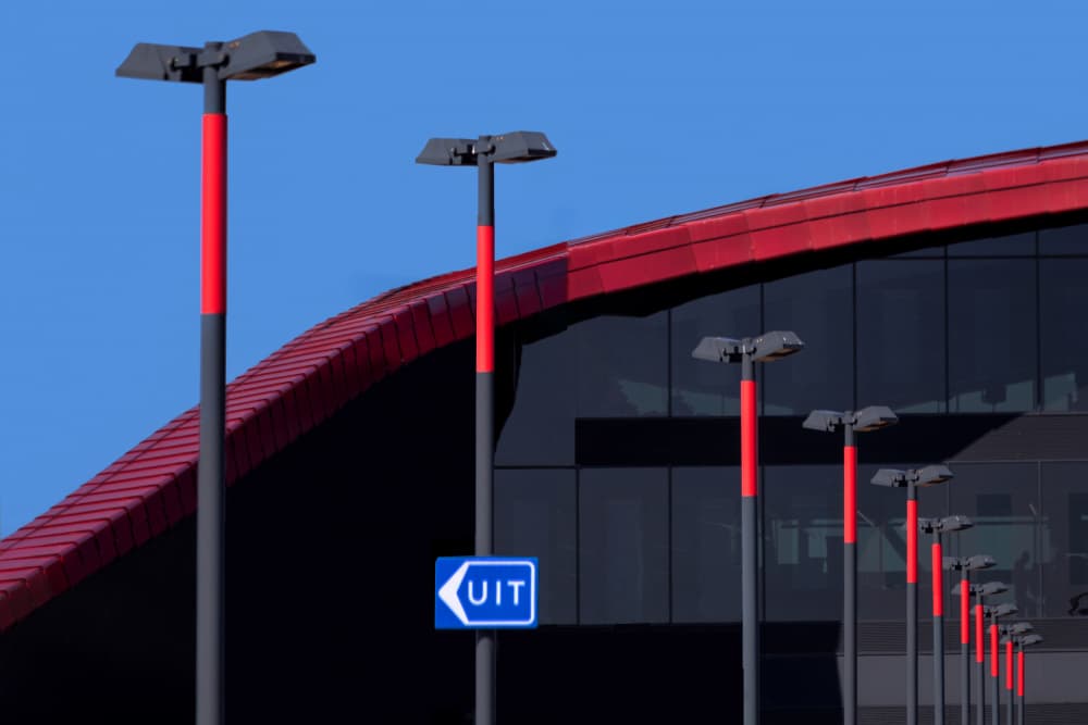 Red Roof Modern Architecture by Theo Luycx — canvas wall art