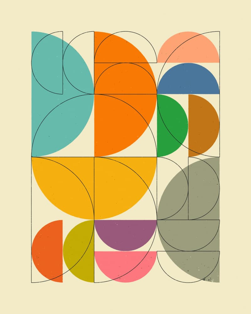 Vibrant Geometric Circles