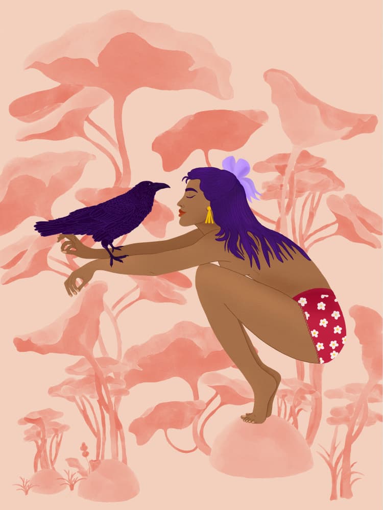 Raven by Jota de jai — canvas wall art