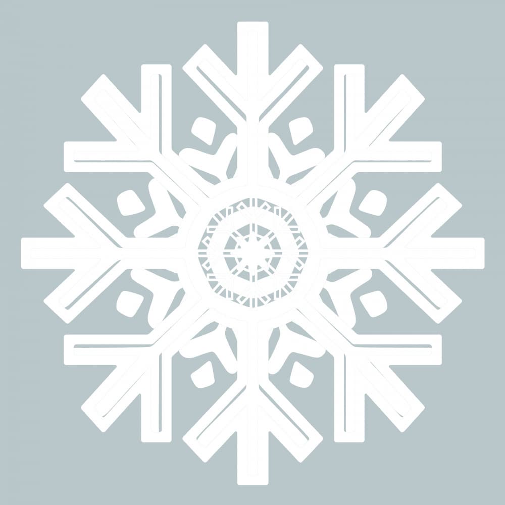 Intricate Snowflake Design by casa cartissi — canvas wall art