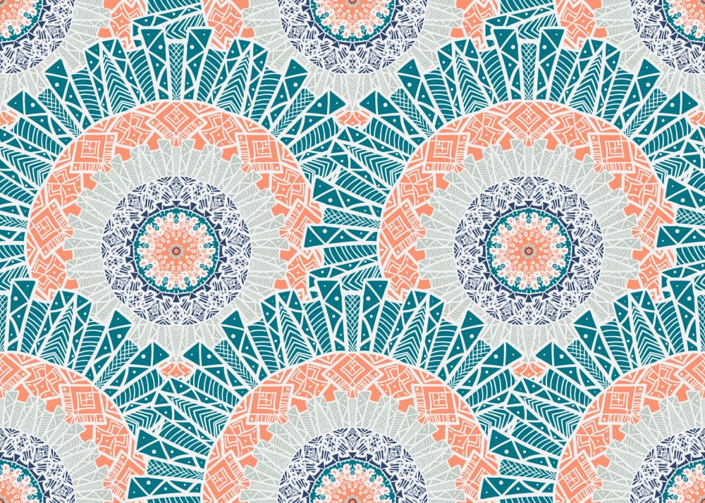 Vibrant Folk Mandalas by Marika Barsrsind — canvas wall art