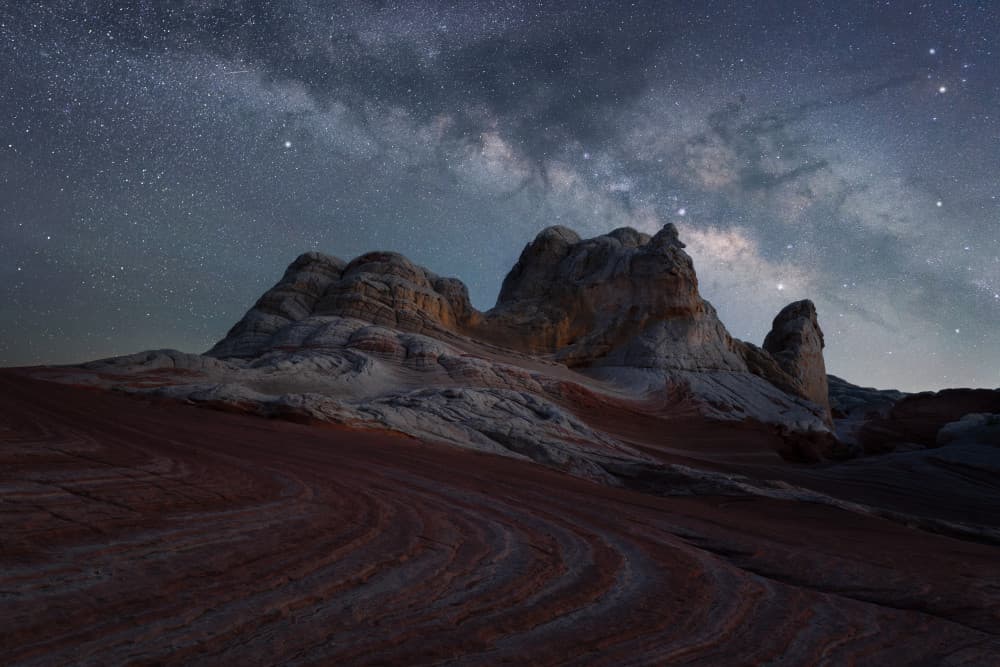 Milky Way Desert Rocks by Leah Xu — canvas wall art