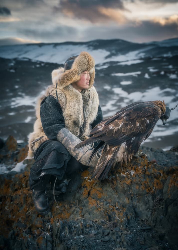 Nomadic Eagle Hunter by HIRAK BHATTACHARJEE — canvas wall art