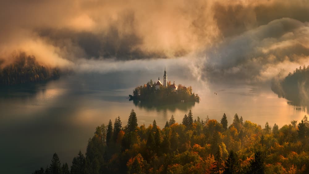 Serene Lake Bled Morning by Tomasz Rojek — canvas wall art