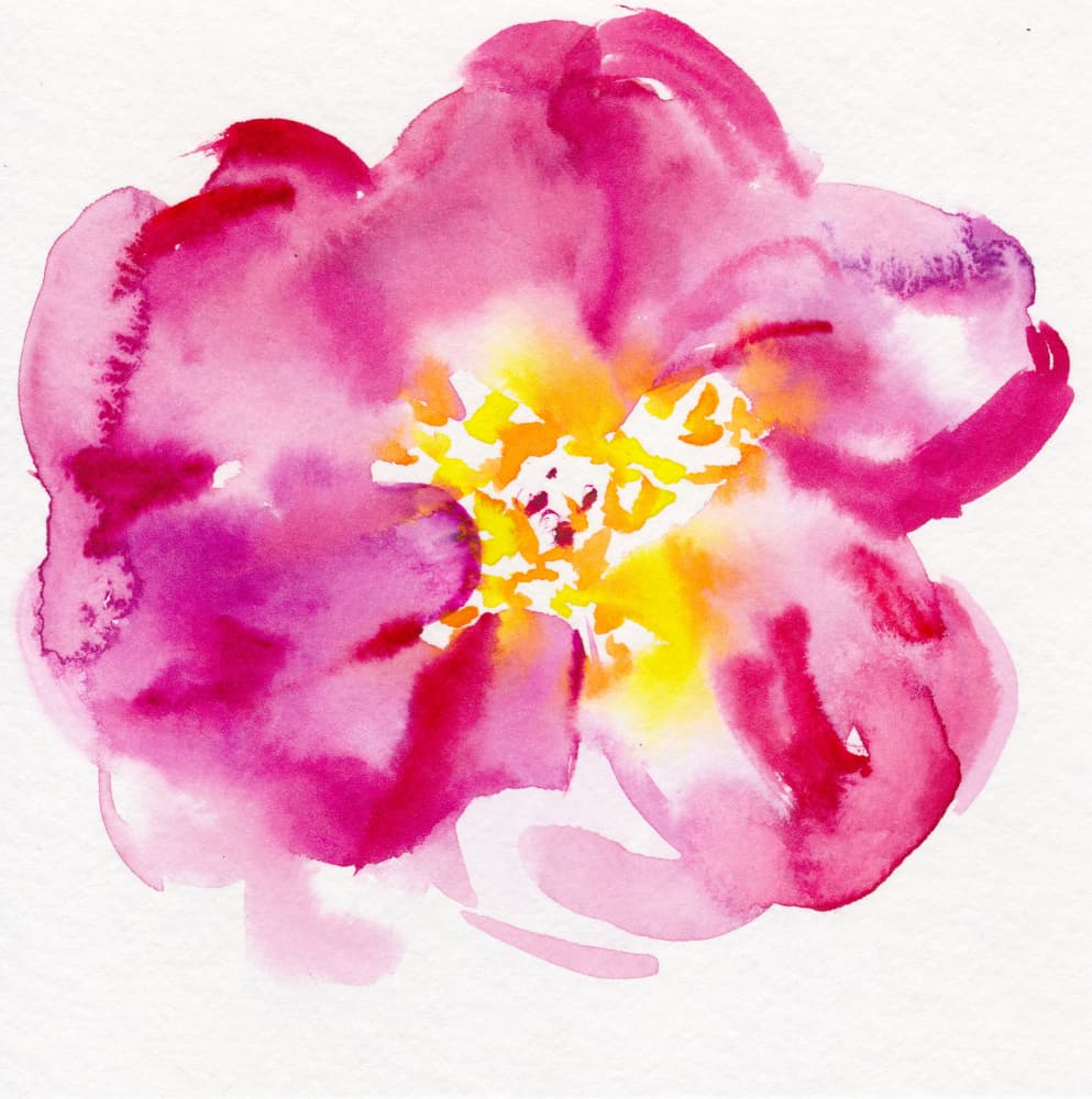 Abstract Pink Flower by Christine Lindstrom — canvas wall art