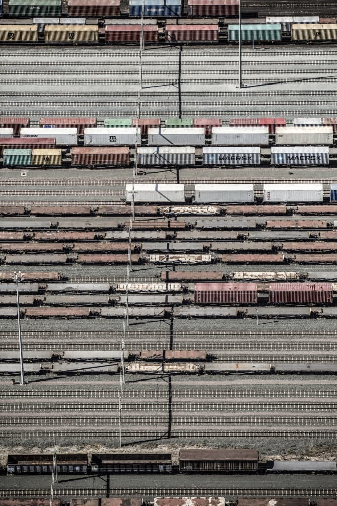 Symmetry of Tracks by Shot by Clint — canvas wall art