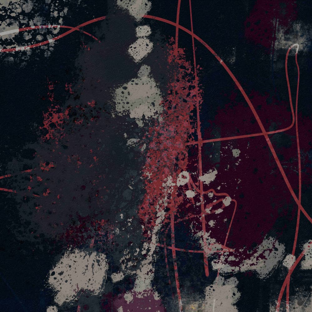 Abstract Red Splatter Grunge by Josie George — canvas wall art