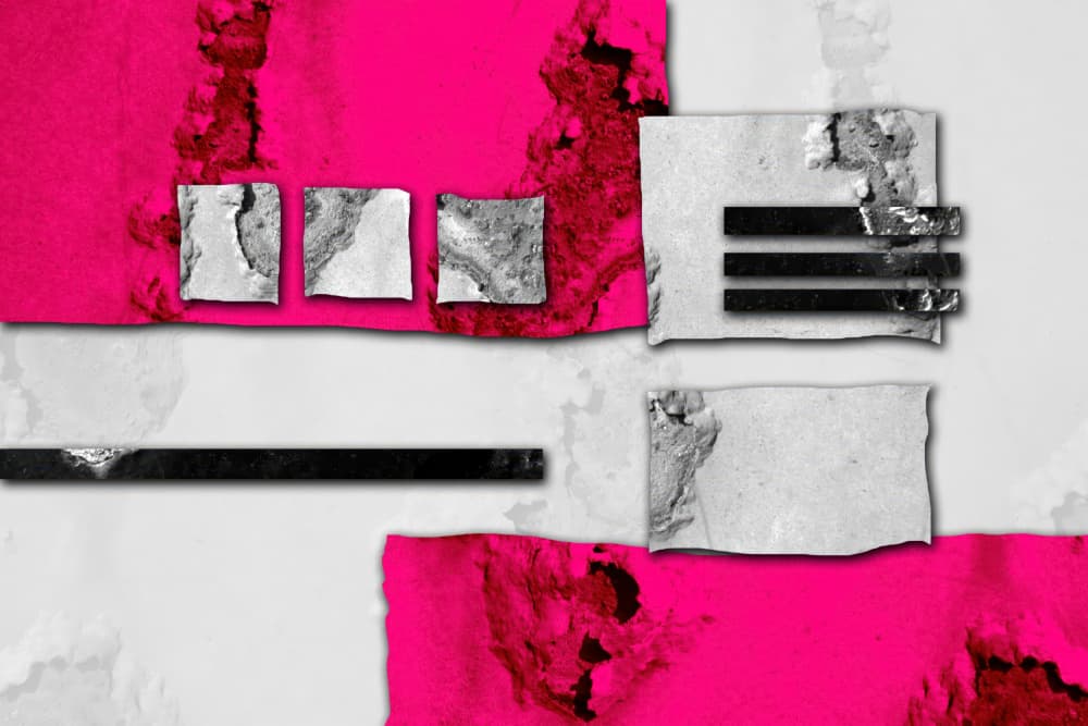 Pink Distressed Abstract by Rafal Kulik — canvas wall art