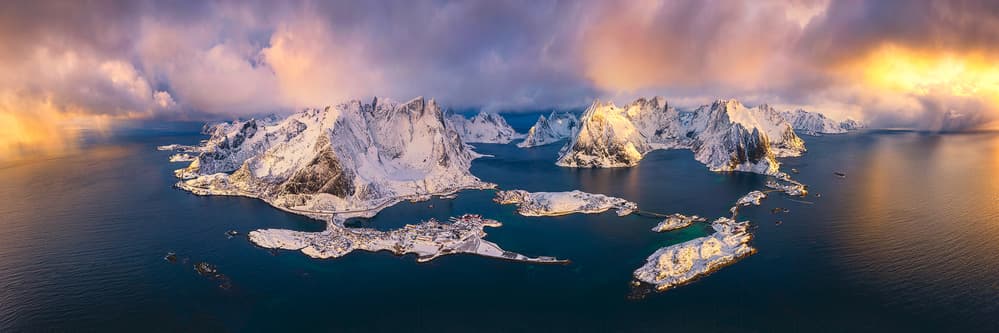 Golden Arctic Winter by Mei Xu — canvas wall art