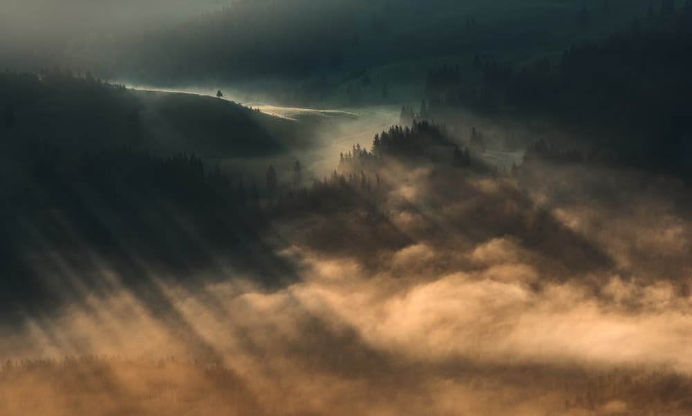 Misty Mountain Sunrise by Szabo Zsolt Andras — canvas wall art