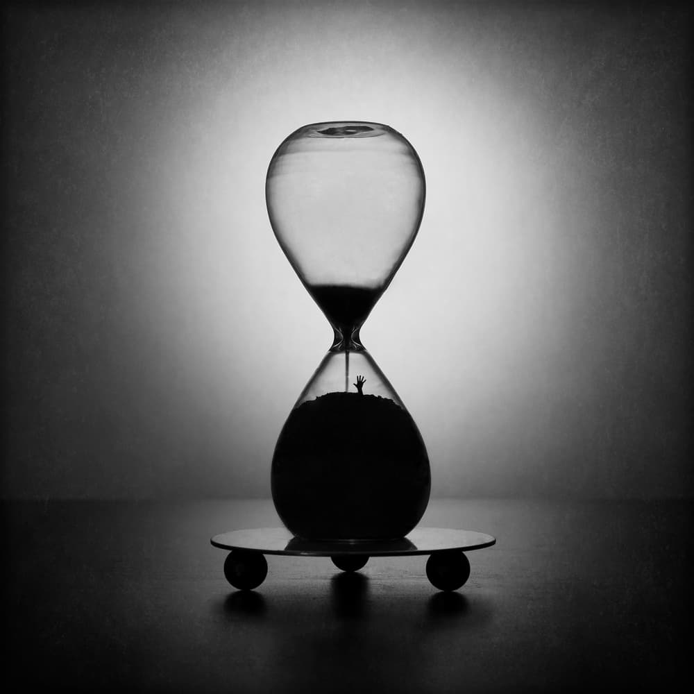 Hand In Hourglass by Victoria Glinka — canvas wall art