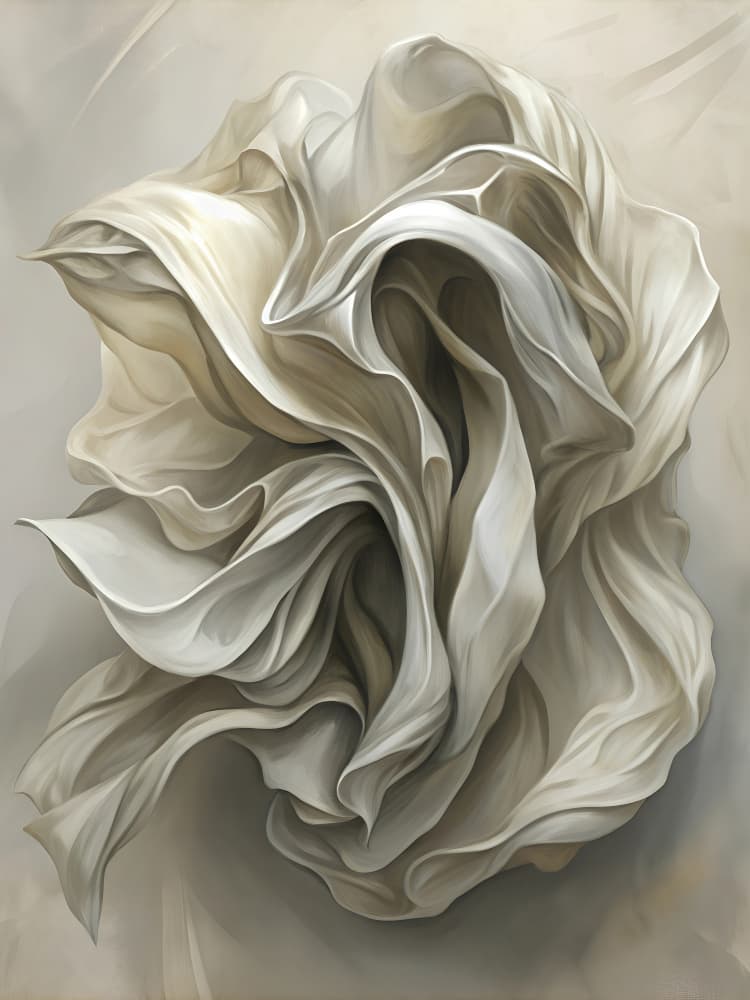 Elegant Flowing Fabric by Miguel Bruzual — canvas wall art