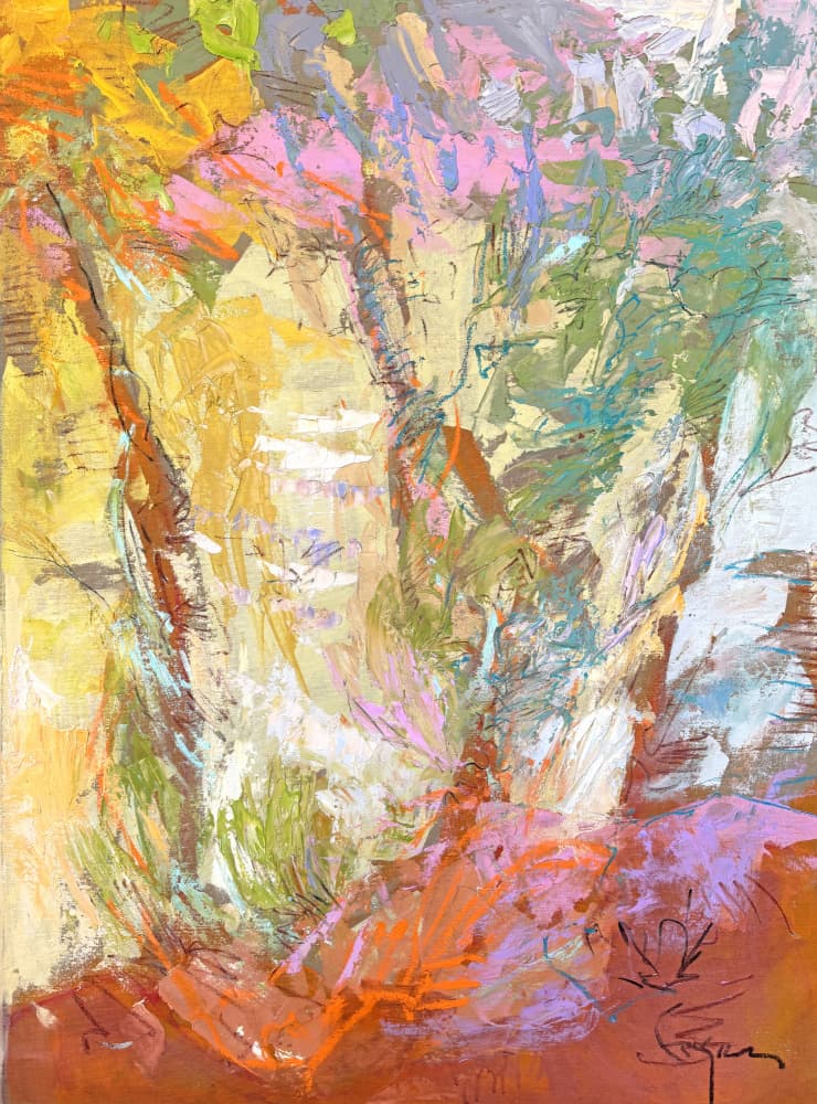Vibrant Garden Abstract by Dorothy Fagan — canvas wall art