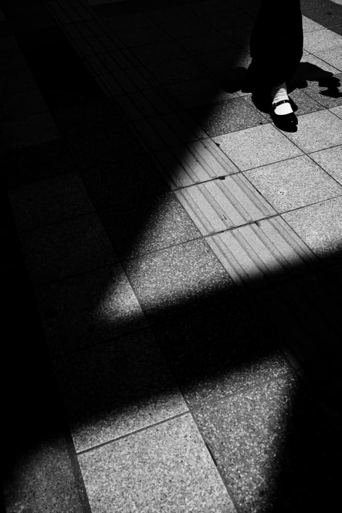 Street Shadow Stride by KAZUTAKA niigata — canvas wall art