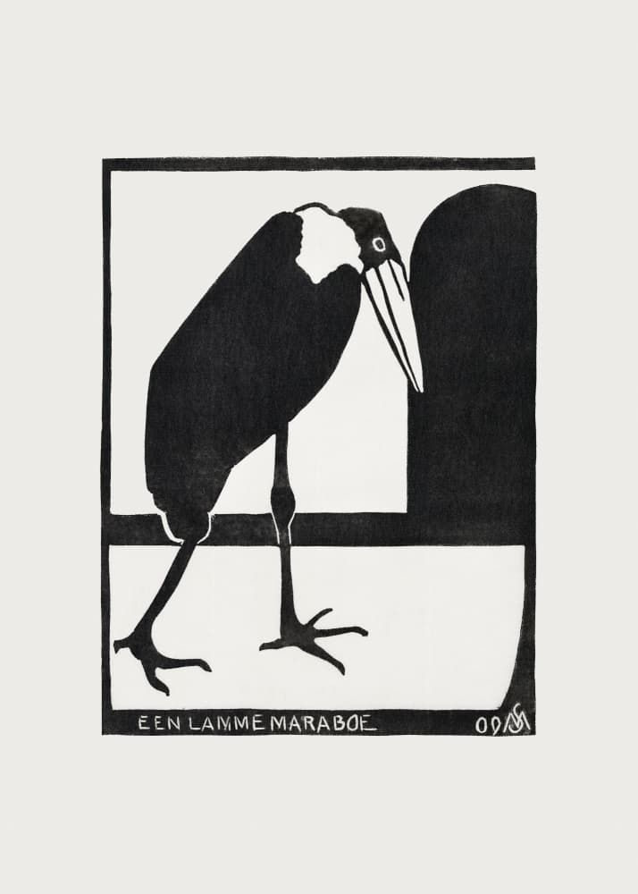 A Lame Marabou by Samuel Jessurun — canvas wall art