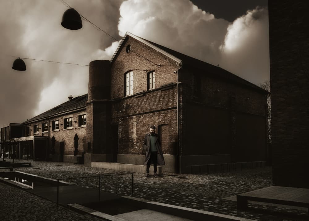 Solitary Man Old Building by Stefan Eisele — canvas wall art