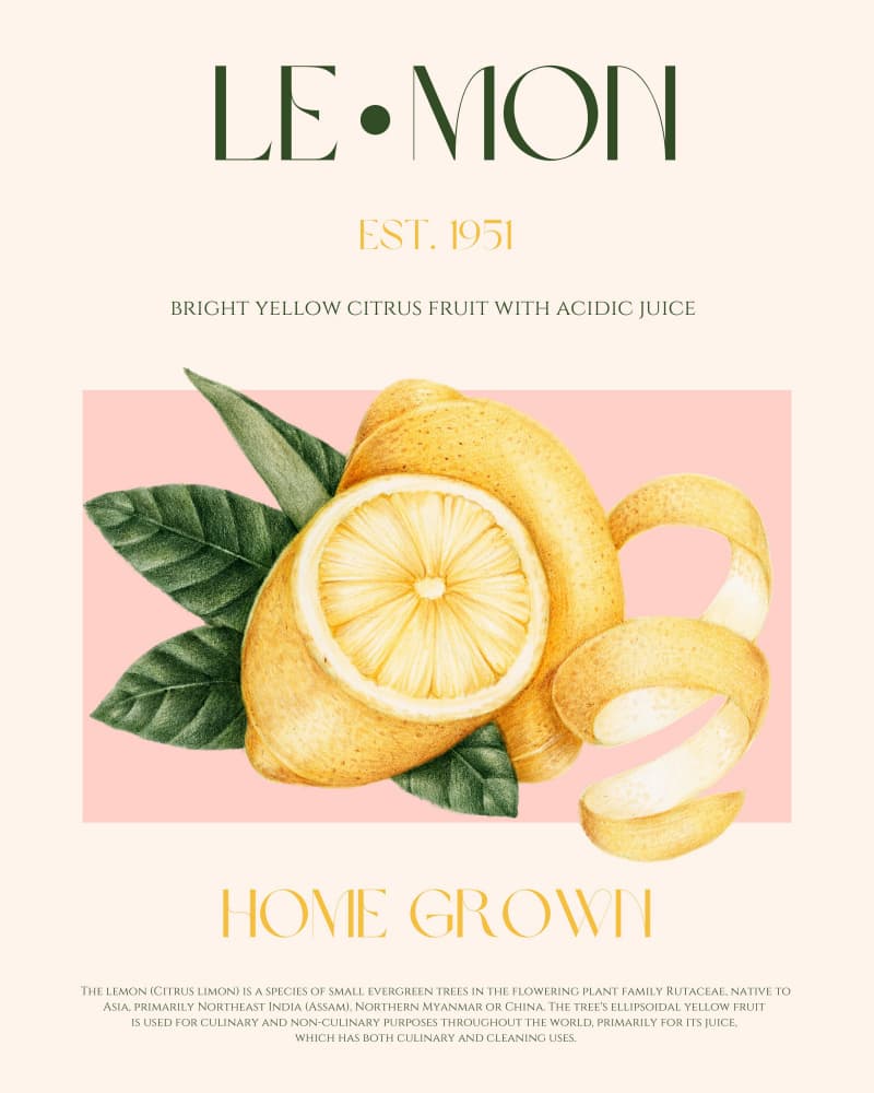 Vibrant Lemon Slice by Nazma Khokhar — canvas wall art