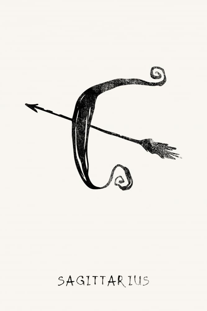 Sagittarius Bow Arrow by Treechild — canvas wall art