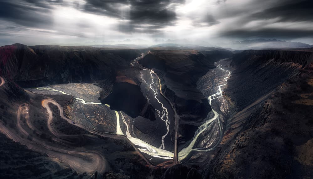 Dramatic Canyon Rivers by Selions(陈磊) — canvas wall art