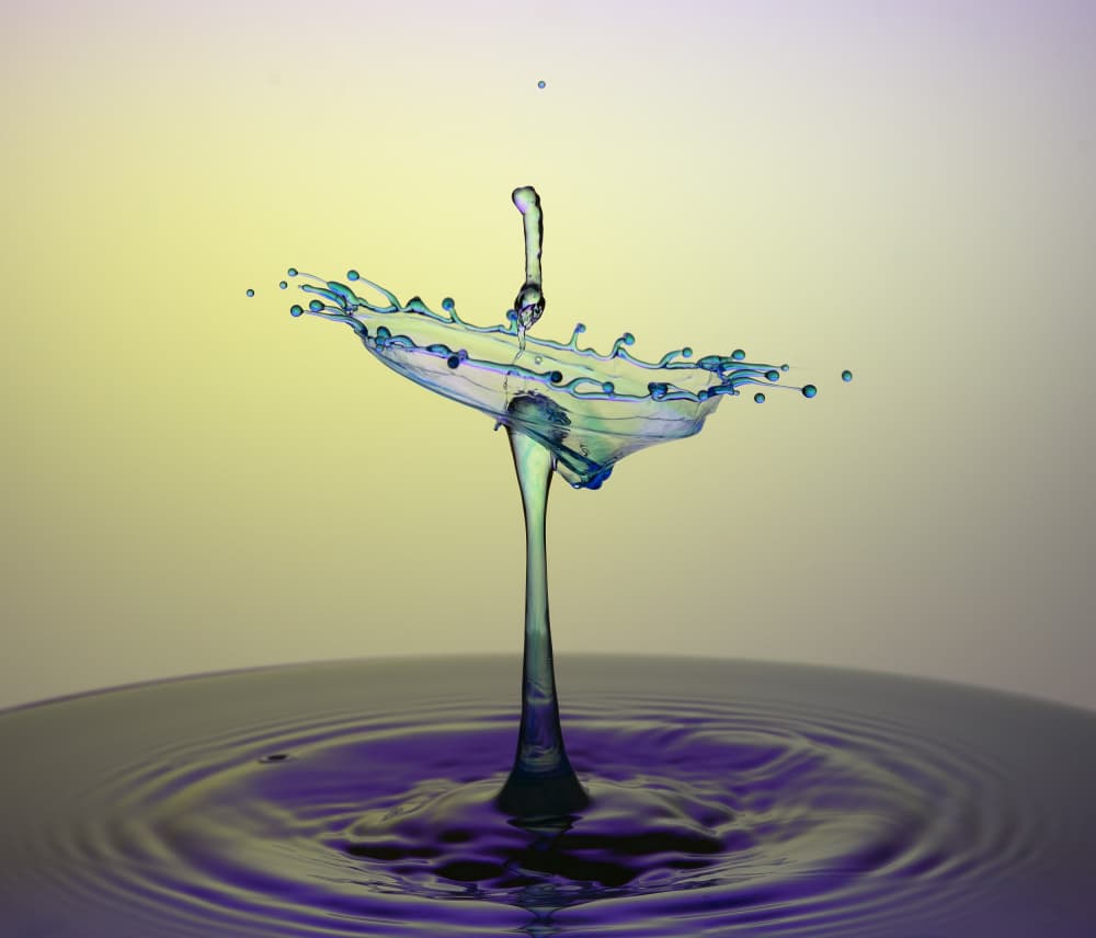 Colorful Water Collision by Yousef Sayadi — canvas wall art