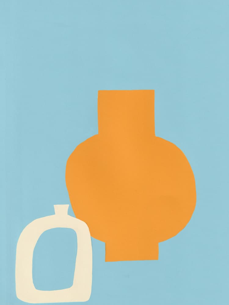 Abstract Vase Shapes by Bronwyn Baker — canvas wall art