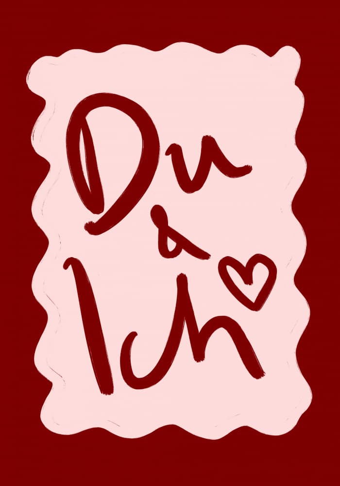 Du &amp; Ich by Athene Fritsch — canvas wall art