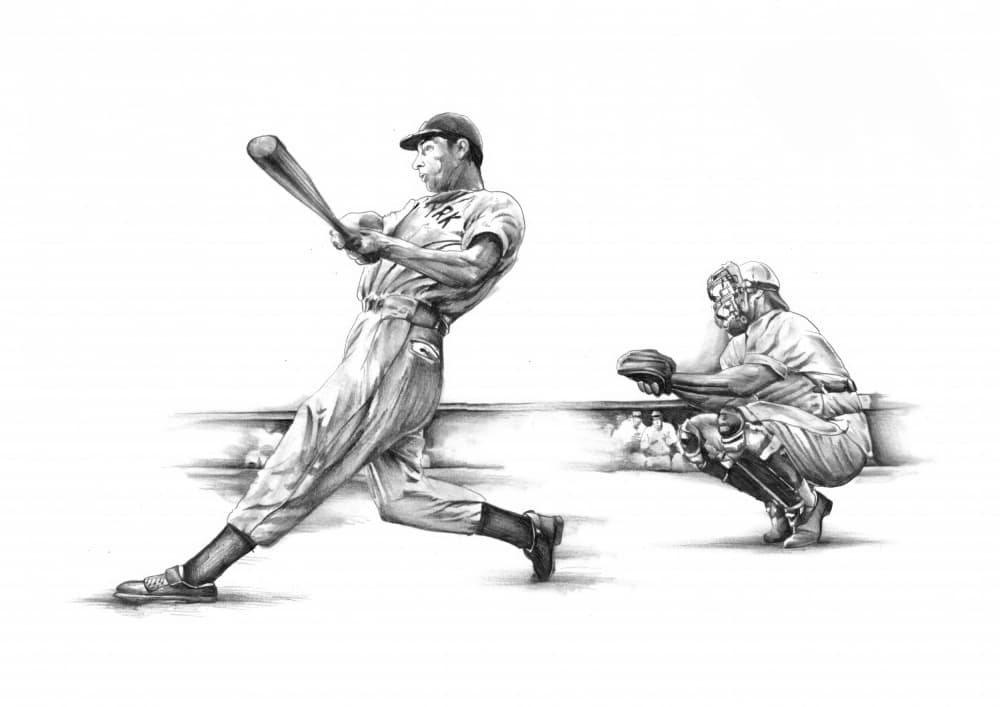 Vintage Baseball Swing by Kulik — canvas wall art